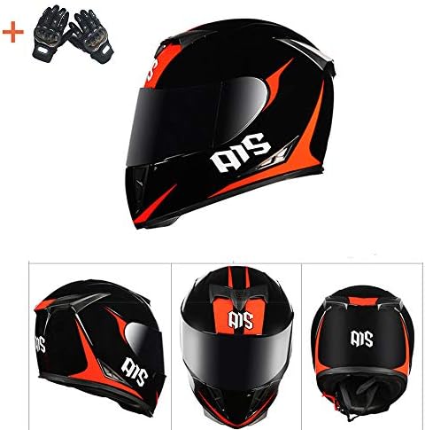 Full Face Motorbike Motocross Crash Helmet Motorcycle Cruiser Helmet Road Legal Extra Iridium Visor,M