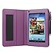 BIRUGEAR Purple SlimBook Leather HandStrap Folio Stand Case with Stylus for Hisense Sero 7 LT (Lite) - 7'' Android Tablet