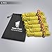 GEERTOP 6 Pack 4mm Reflective Tent Guide Ropes Lightweight Guy Line Cord with Guyline Adjuster Aluminum Tent Cord Tensioners for Camping Hiking Backpacking - Essential Camp Accessories 13 Feet Yellow