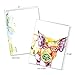 The Best Card Company - 10 Watercolor Blank Cards with Envelopes (4 x 5.12 Inch) Cute Animals, All Occasion Note Cards for Kids - Rainbow Splash Animals AM6137OCB-B1x10-NB