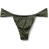 CALZEDONIA Woman's String Brazilian Swimsuit Bottom Shiny Satin