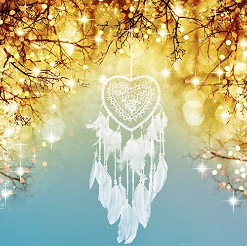 image for Tree Bud LED Dream Catcher, Handmade Dreamcatcher Feather Indian Wall 