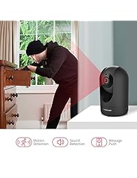 Cámara de seguridad inalámbrica (CCTV 1920TVL IP cámara 2MP) Foscam R2 1080 P HD. Sistema de cámara WiFi de seguridad para el hogar con aplicación iOS Android, panorámica, inclinación, zoom, audio de 2 vías, alerta de movimiento y más (blanco)