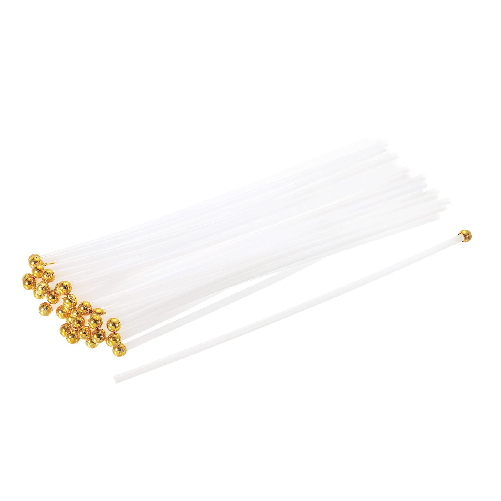 PATIKIL Plastic Flag Flagpole Mini 300mm x 6mm for DIY Flag Party Events Celebration Pack of 24