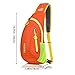 Lecxci Sling Bag Waterproof Sling Backpack Lightweight Crossbody Chest Bag Daypack Hiking Travel for Women Men (Black 1, S)