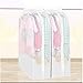 Yixin Waterproof Garment Bag 2 Pack PEVA Portable Garment Storage Bag, Zipper Suit Bag, Top Organizer Suit Protector Dust Cover with Magic Tape