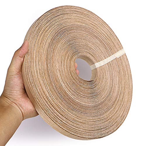 Skelang 7/8"×50' Red Oak Wood Veneer Edgebanding, Preglued IronOn Tape