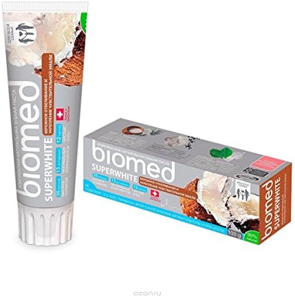 Biomed Whitening - Natural Toothpaste With Coconut Oil - No Sls No Fluoride (Pack of 3)
