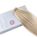 Moresoo Remy Tape in Hair Extensions Human Hair 18inch Highlighted Color #18 Ash Blonde with #613 Blonde Seamless Skin Weft Human Hair Extensions 20PC 50G Full Hair