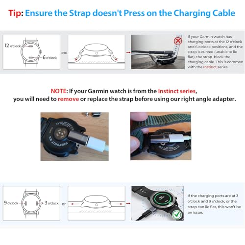 USB C to Garmin Watch Charger Cable Adapter 4-Pack,Type-C Garmin Charging Cord Adapt for Vivoactive 5 6 4S,Fenix 8 7 7X 6 Pro Solar,Venu 4 3 3S SQ,Forerunner 165/55/970/965/265,Tactix,Instinct,Epix 2
