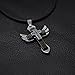 Wensltd Clearance!1 Pair Men's Cross Angel Wing Pendant Necklace