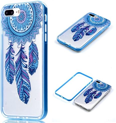 iPhone 7 Plus Case, Wandeneng Hybrid Fancy Colorful Pattern Hard Soft Silicone Bumper Case Fit for iPhone 7 Plus (T6)