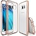 Galaxy S7 Edge Case, Ringke [Fusion] Crystal Clear PC Back TPU Bumper [Drop Protection/Shock Absorption Technology][Attached Dust Cap] For Samsung Galaxy S7 Edge - Rose Gold Crystal
