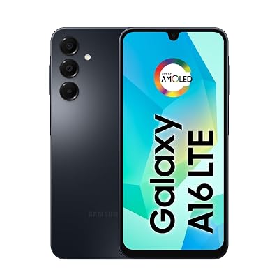 SAMSUNG Galaxy A16 4G Dual SIM (128GB, 2025) 6.7" 90Hz AMOLED, Splash Resistant, 8Core, 50MP Camera (Factory Unlocked International Model for GSM, Global) A165M/DS (25W Fast Charger Bundle, Black)