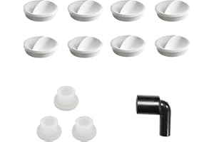 GARDENCUBE Replacement Accessories Kit: 8 White Covers, 3 Water Plugs, 1 Water Pump Elbow for HP-GC201/GC202 12 Pods hydroponics Growing System kit (12 pcs)