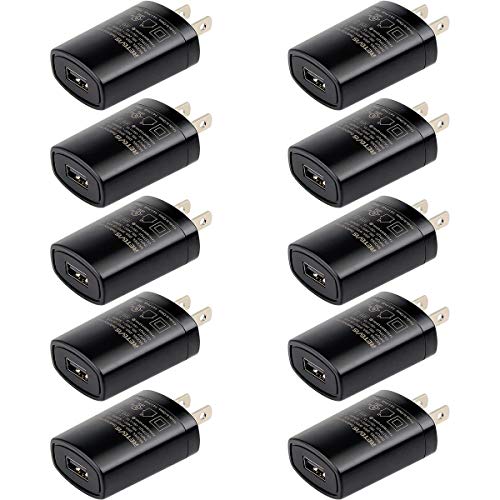 Retevis USB Wall Charger Plug Charger Adapter 5V 1A Charger for Retevis H-777 RT22 RT27 RT21 Walkie Talkies Retekess T130 Tour Guide System (10 Pack)