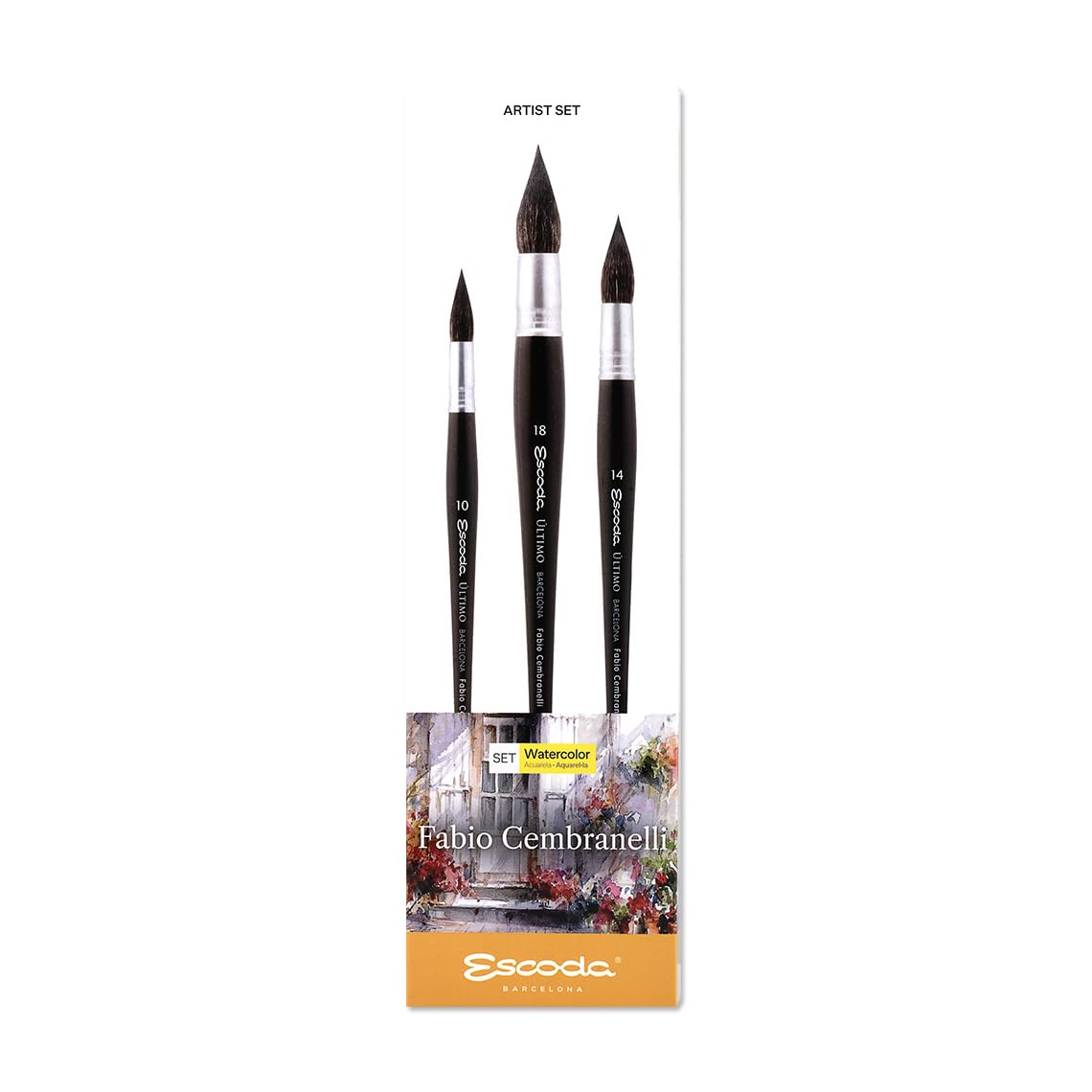 Escoda 8607–1 – Fabio Cembranelli, Set of 3 Brushes
