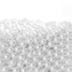 Makeup Beads for Brushes, Art Faux Pearls, HBlife 1100-Piece Round Pearl Beads to Hold Makeup Brush, Lipstick, Mascara, Eyeliner, 8mm (White)