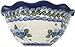 Polish Pottery Ceramika Boleslawiec, 0413/162, Bowl Fala Small, 5 3/4 Cups, Royal Blue Patterns with Blue Pansy Flower Motif