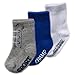Luvable Friends 3-Pack Shoe Socks, Blue Champ, 6-12