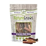 Nature Gnaws Small Bully Stick Bites 2-3 inch (30 Pack) - 100% Natural Grass Fed Beef Dog Chews