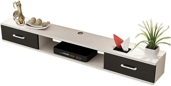 Xyanzi-Estanterias para DVDs Mueble Flotante para TV, Consola De TV