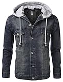 J.TOMSON Mens Denim Jacket w/ Hoodie
