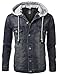 J.TOMSON Mens Denim Jacket w/ Hoodie