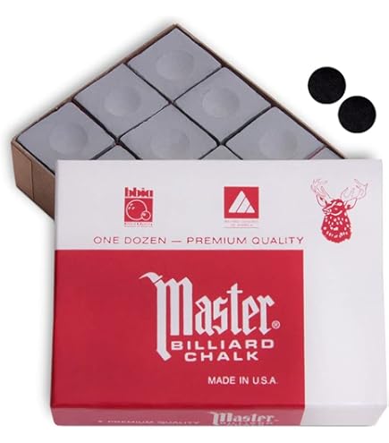 Lot De 12 Craies Master Marron – Texture Lisse, Pour Queues De Billard, Couleur Foncée Pour Bois Durs