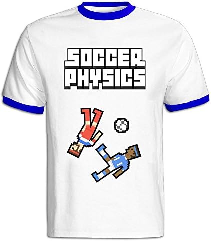 Dalymz Soccer Physics Men's Color Block T Shirt O Neck Funny
