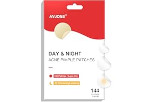 AVJONE Pimple Patches for Face(144 Patches), Hydrocolloid Acne Patches with Tea Tree Oil, pimple stickers for Breakouts, Absorbs Zit, Invisible Spot Cover and Blemish 2 Sizes| Vegan, Cruelty-free
