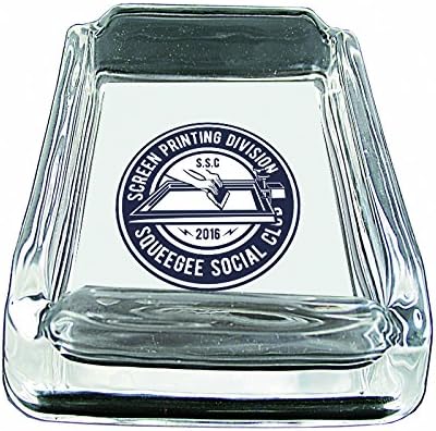 Glass Square Ashtray for outdoor With Four Places to Drop Your Cigarette| Thick and Transparent Glass Tray |Glass Ashtray Stand |Glass Ashtray Set| Glass Ashtray for Home| Squeegee Social Club