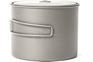 TOAKS Titanium 1300ml Pot Ultralight Camping Cookware Outdoor Pots, Hiking Equipment (1300ml)
