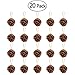 Unomor 36pcs Christmas Pine Cone Ornaments with String Natural Wood Rustic Christmas Tree Decoration Crafts Christmas Home Hanging Ornament 4-6cm