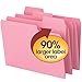 Smead SuperTab® File Folder, Oversized 1/3-Cut Tab, Letter Size, Pink, 6 Per Pack (11820)
