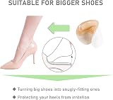 VivoFoot 2 Pairs Anti-Slip Heel Grips Gel Leather Back Cushions Beige view 3
