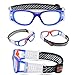 PONOSOON Sports Goggles Glasses for Kids for Basketball Football Volleyball 1812(Transparent Blue)