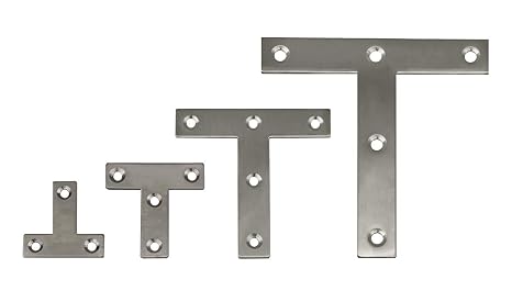 MB363 - Edelstahl T-Blech Flachverbinder (80x80x16mm, 10er Pack)