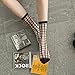 Eliffete Black Socks Pack of 5 Ankle High Stockings Casual Tights for Teenagers