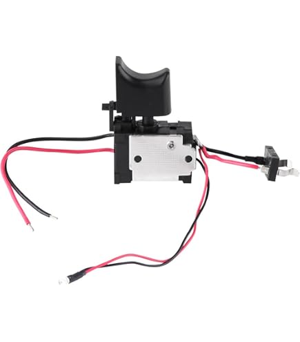 Hyuduo Universal Power Tool Trigger Switch Replacement - Variable Speed, With Light, 7.2-24V DC