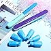 Modelones 10 Pcs Plastic Acrylic Nail Art Polish Remover Clip Cleaner Superior Gel Nail Clips Cap Tool and a 7 Surface Nail File