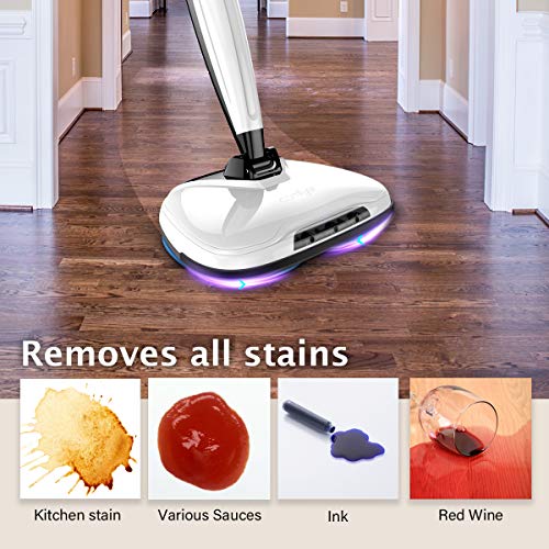 Comfyer Swift Cordless Electric Spin Mop, Floor Cleaner Mop, 2 in 1 Power Scrubber Brush & Polisher with Microfiber Reusable Pads and Water Spray for Hard Wood, Tile, Vinyl, Marble, Laminate Floor