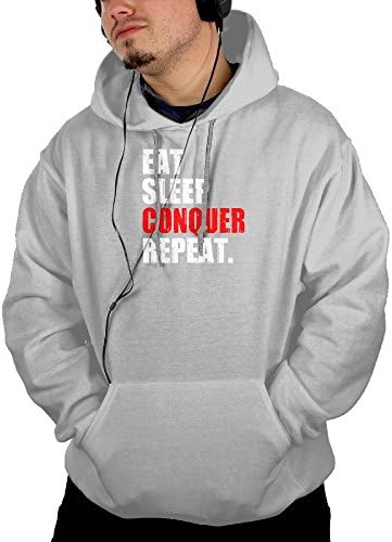 Conquer Men's Fashion Cotton/Polyester Fleece Long Sleeve Hoodie Sweat L