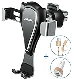 Eazoo Gravity Car Phone Auto Mount Holder for Air Vent, Smart Port Car Charger, Lightning and Micro USB Cable Set for iPhone X 8 8S 7 7 Plus Samsung Galaxy S8 Plus Edge LG and more Driver Accessories