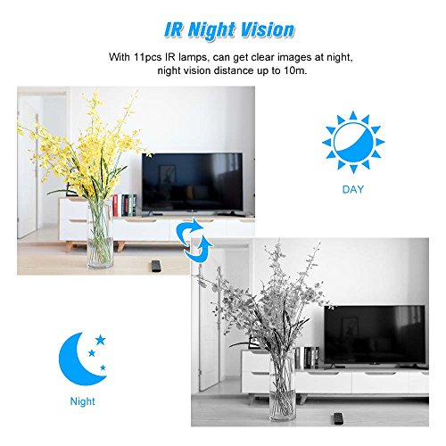 OWSOO HD 720P 1.0 Megapixels IP Cloud Camera 11pcs IR Lamps CCTV Surveillance Security Network PTZ Camera Support Cloud Storage for Android/iOS APP IR-CUT Filter Infrared Night View Motion Detection.