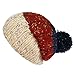 LETHMIK Womens Winter Rainbow Beanie Hat Slouchy Knit Skull Ski Cap with Pom
