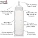 Premium Plastic Squeeze Bottles by Fresh Kitchen | 6 Pack of 16 Ounce Restaurant Quality Condiment and Sauce Plastic Containers for Dressings, Oil, BBQ, Ketchup, Syrup and Arts and Crafts
