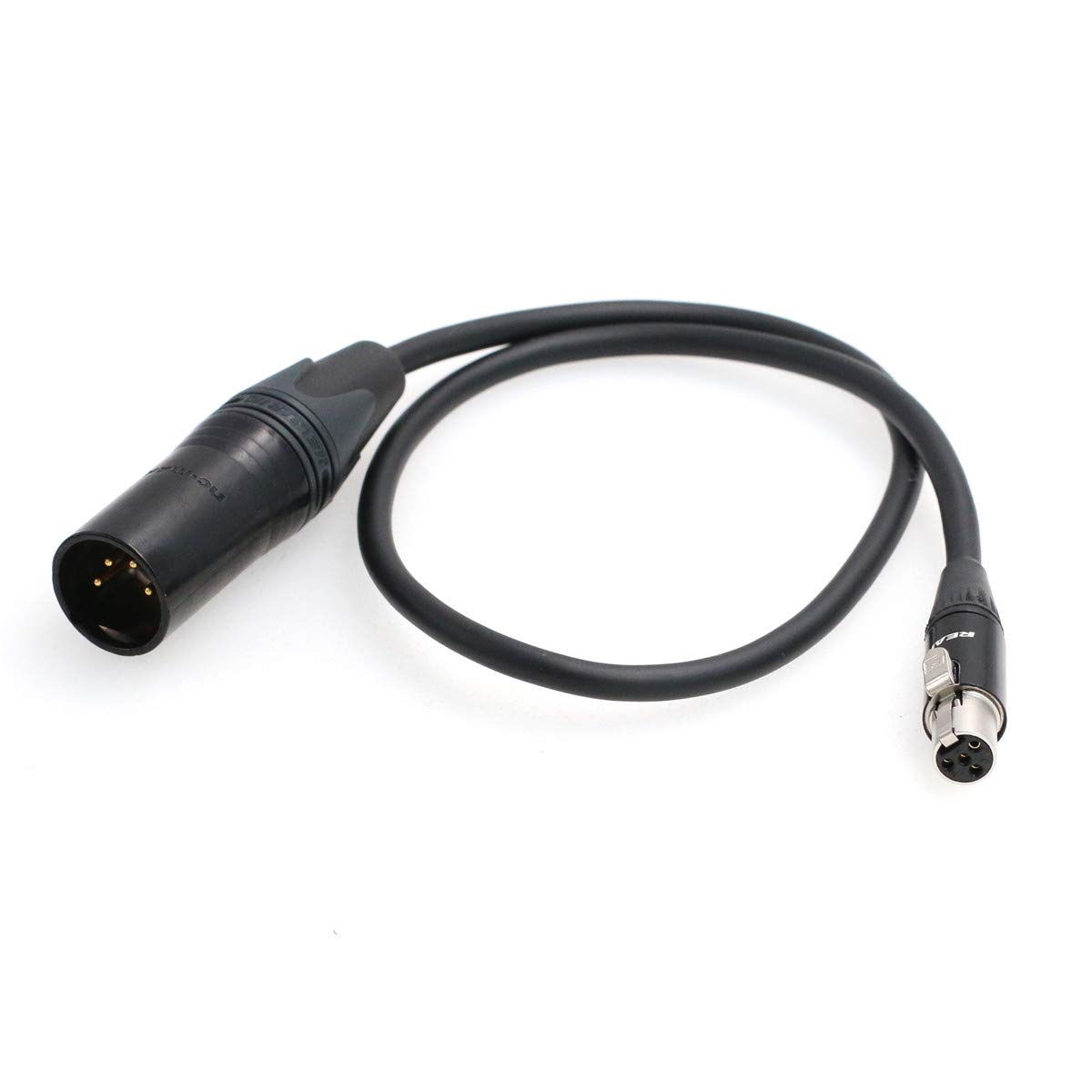 HangTon 12V Power Cable XLR 4 Pin to Mini XLR 4 Pin for TVLogic, Alphatron EVF Monitor 20'' (straight)