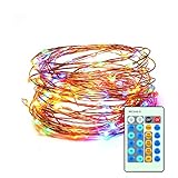 CREATIVE DESIGN Starry String Light, 150 LEDs 49ft Dimmable Copper Wire Light with Remote Control, Waterproof String Light for Party, Holiday, Christmas, Garden, Weeding Decoration (Multicolor)