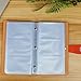 Business Card Holder Book PU Leather 300 Name Cards Organizer, Orange